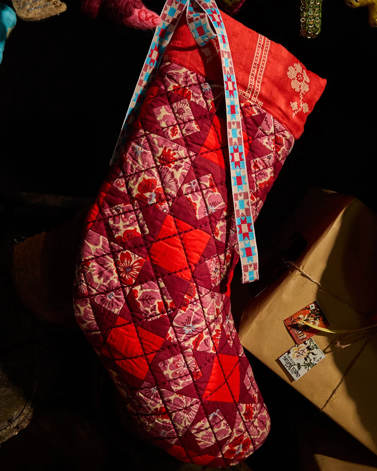 Magnolia Patchwork Stocking - Poppy by Sage x Clare