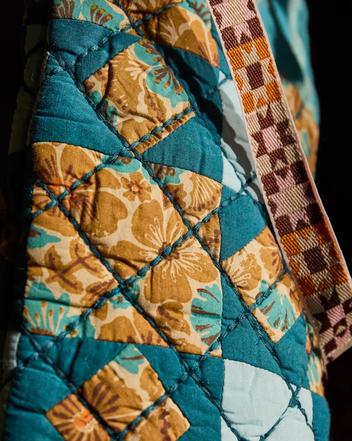 Magnolia Patchwork Stocking - Turquoise by Sage x Clare