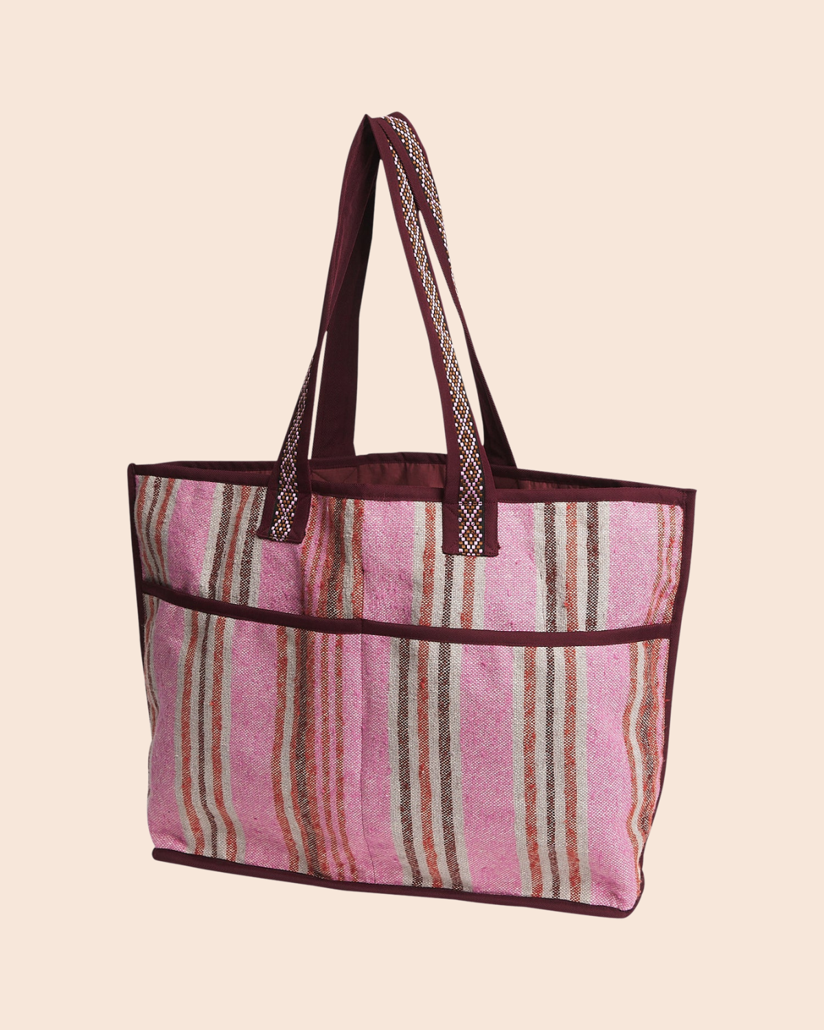 Nicolette Woven Tote Bag - Pansy by Sage x Clare 