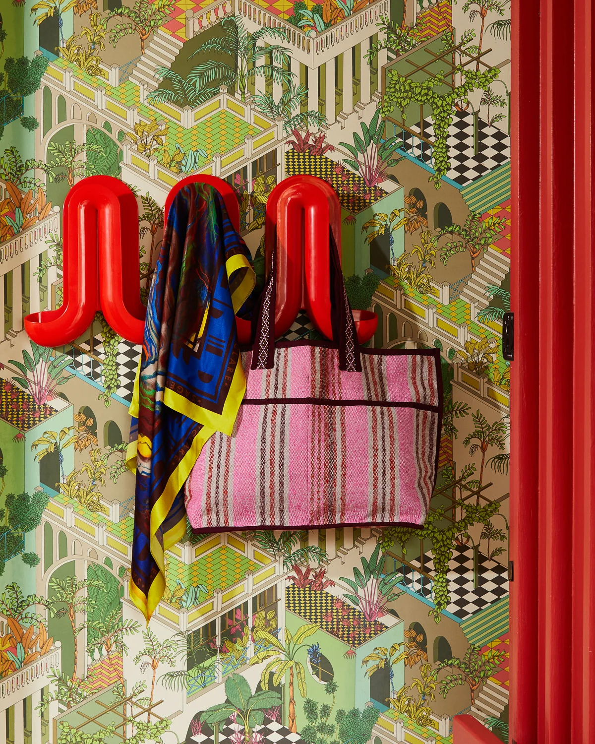 Nicolette Woven Tote Bag - Pansy by Sage x Clare 
