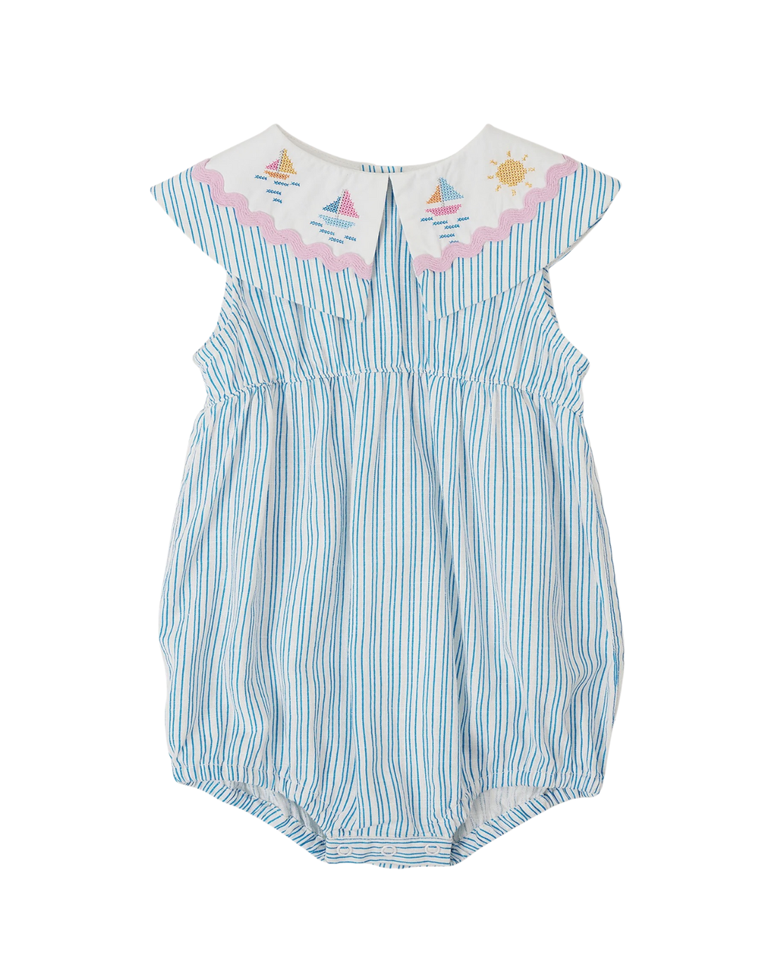 Goldie + Ace - Sailor Stripe Ava Collared Romper