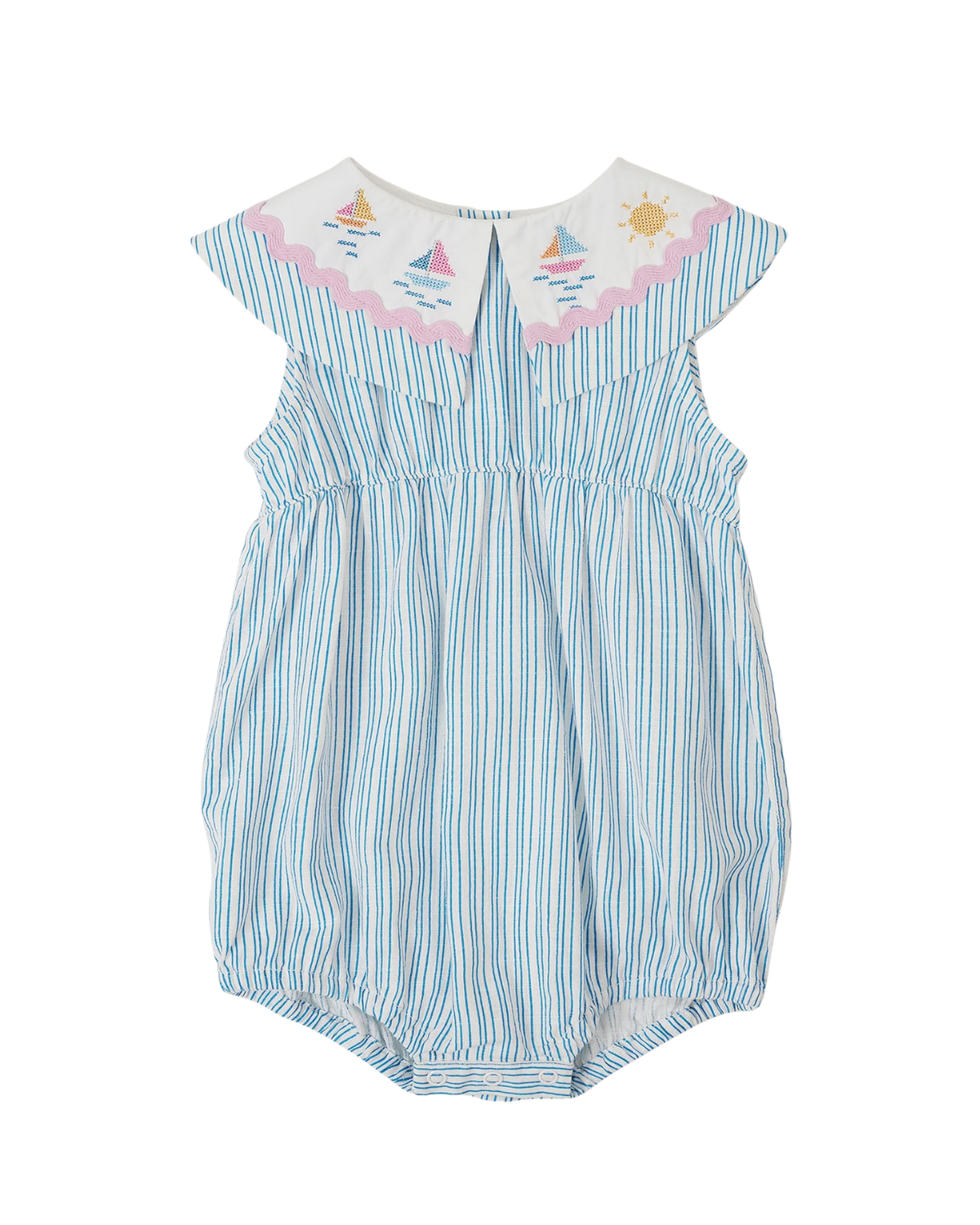Goldie + Ace - Sailor Stripe Ava Collared Romper 