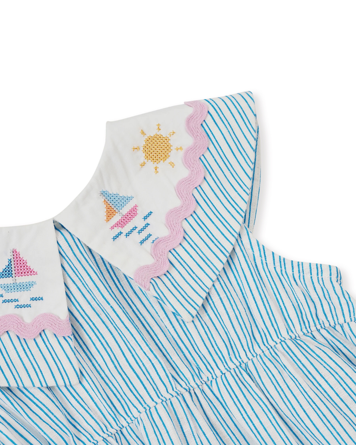 Goldie + Ace - Sailor Stripe Ava Collared Romper 