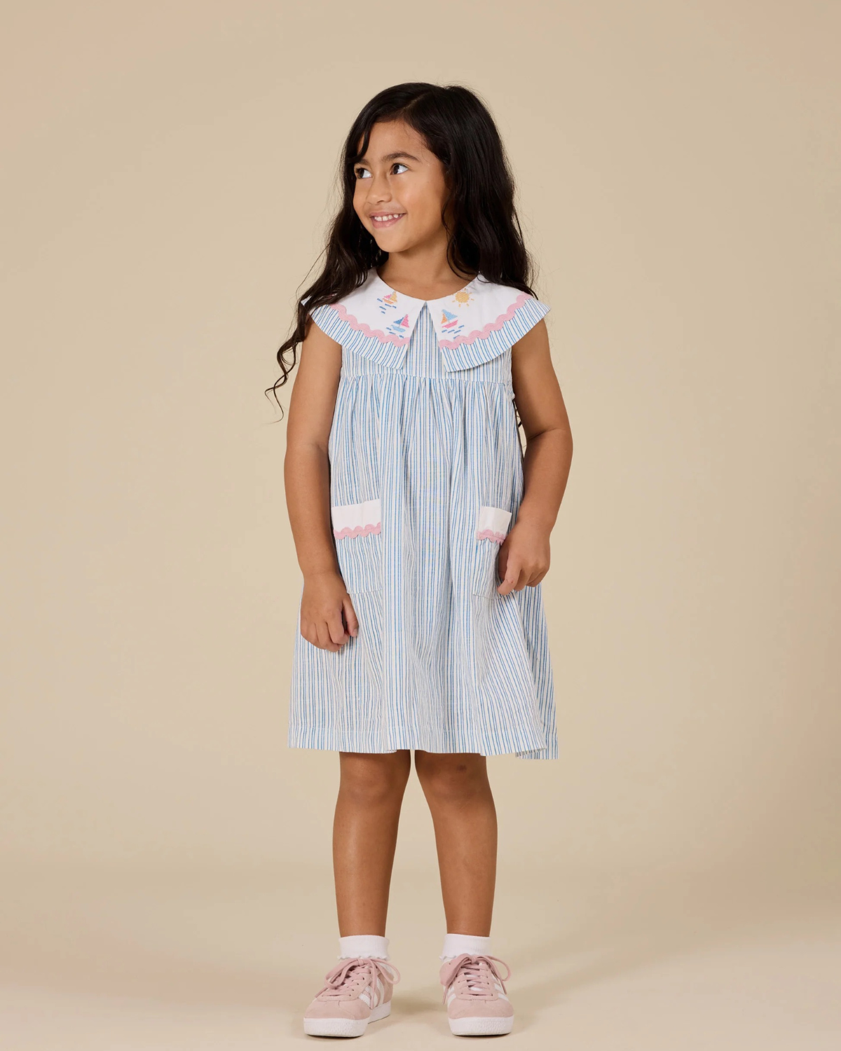 Goldie + Ace - Sailor Stripe Lucy Collared Dress 