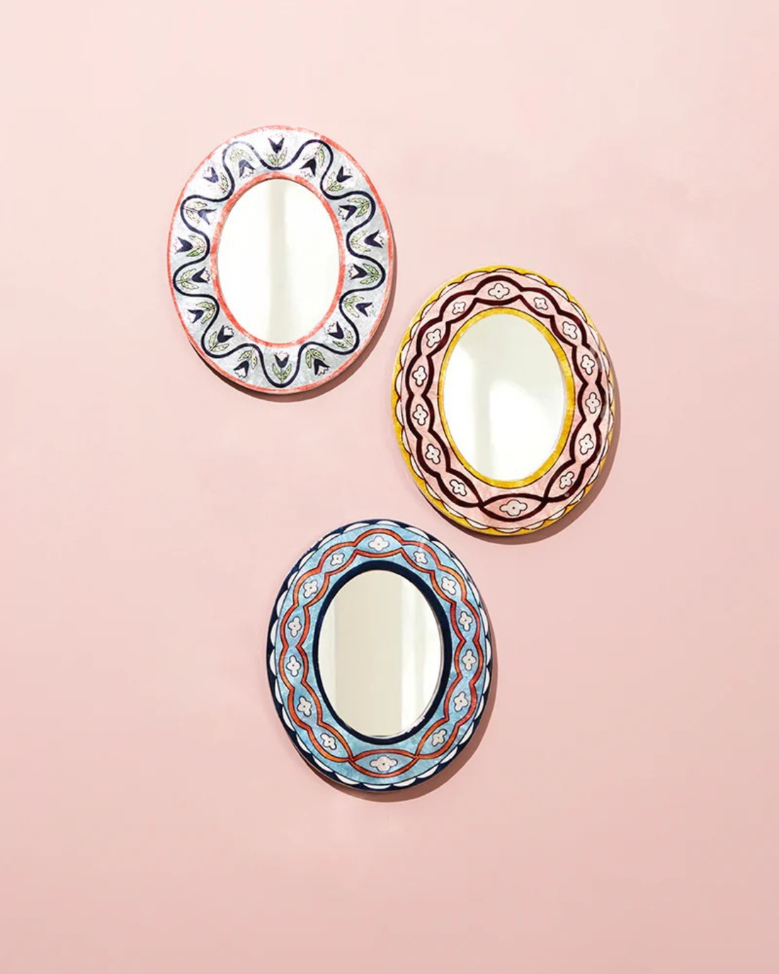 Samira Mirror Pink Waves by Jones &amp; Co 