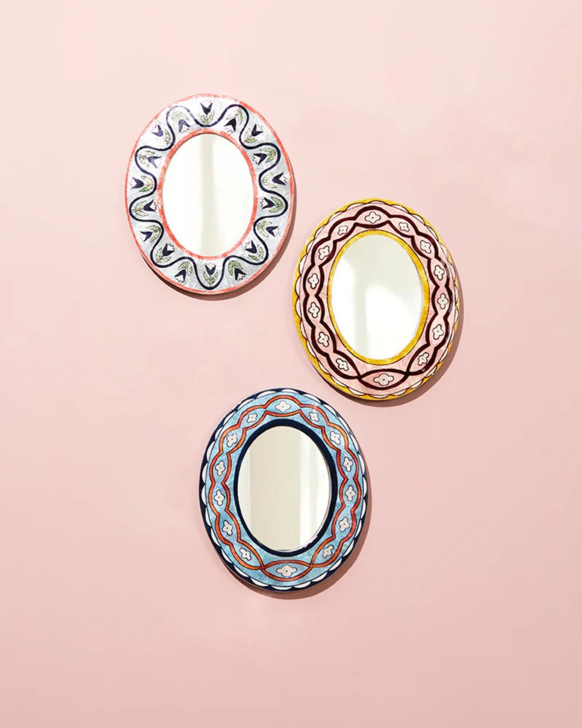 Samira Mirror Pink Waves by Jones &amp; Co 