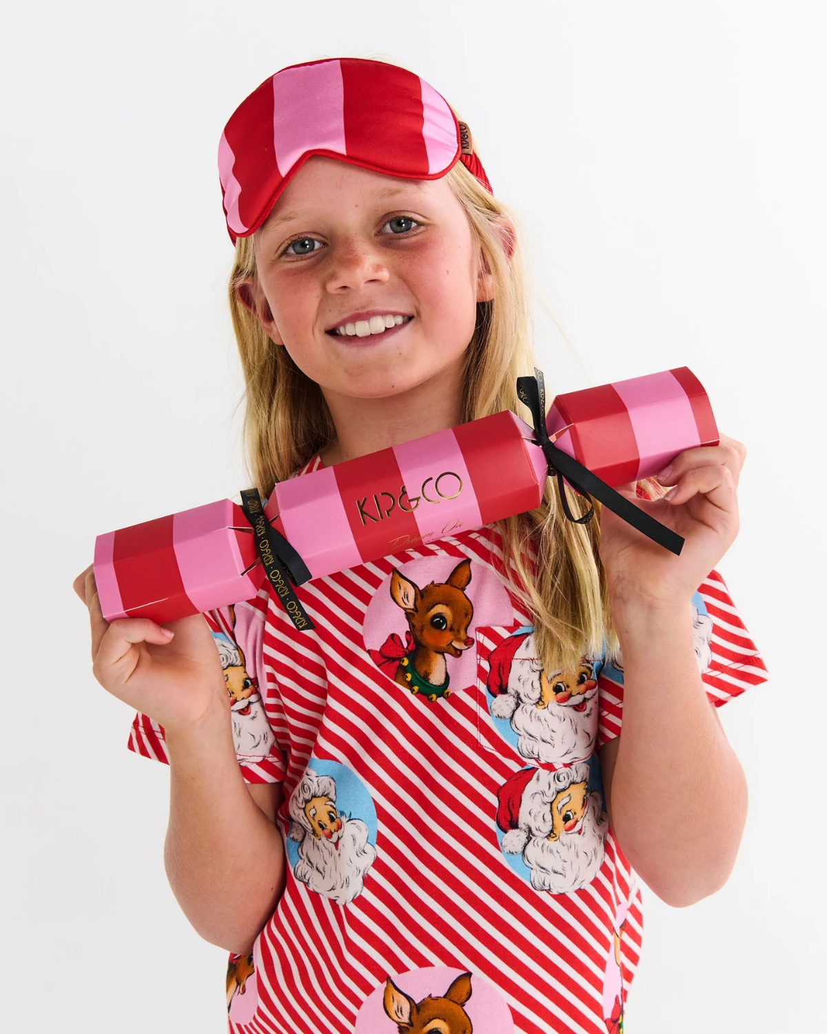 Kip&amp;Co Santa Baby Satin Bon Bon Eye Mask (4P Set)