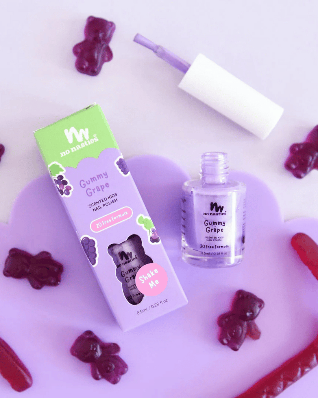 Scented Kids Polish Gummy Grape - Purple by No Nasties 