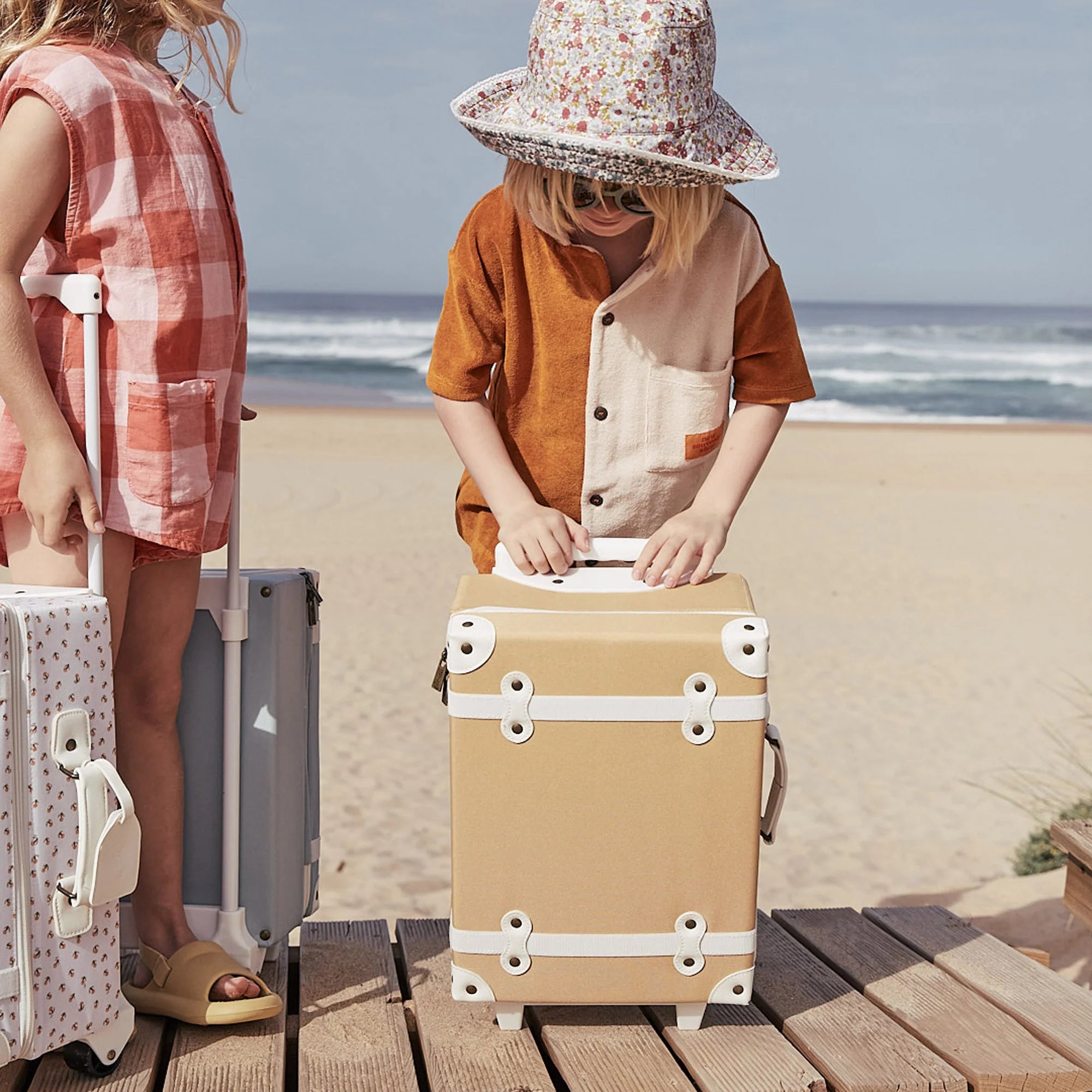Kids Travel Suitcase - See-Ya Suitcase by Olli Ella in Butterscotch