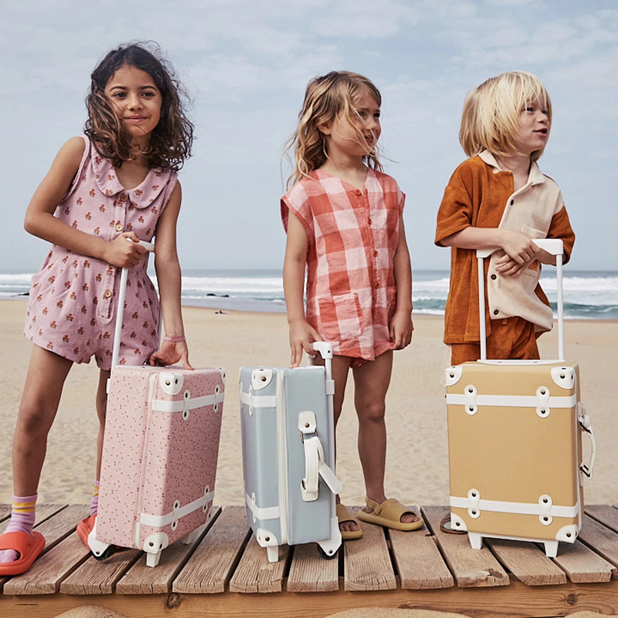 Kids Travel Suitcase - See-Ya Suitcase by Olli Ella in Butterscotch