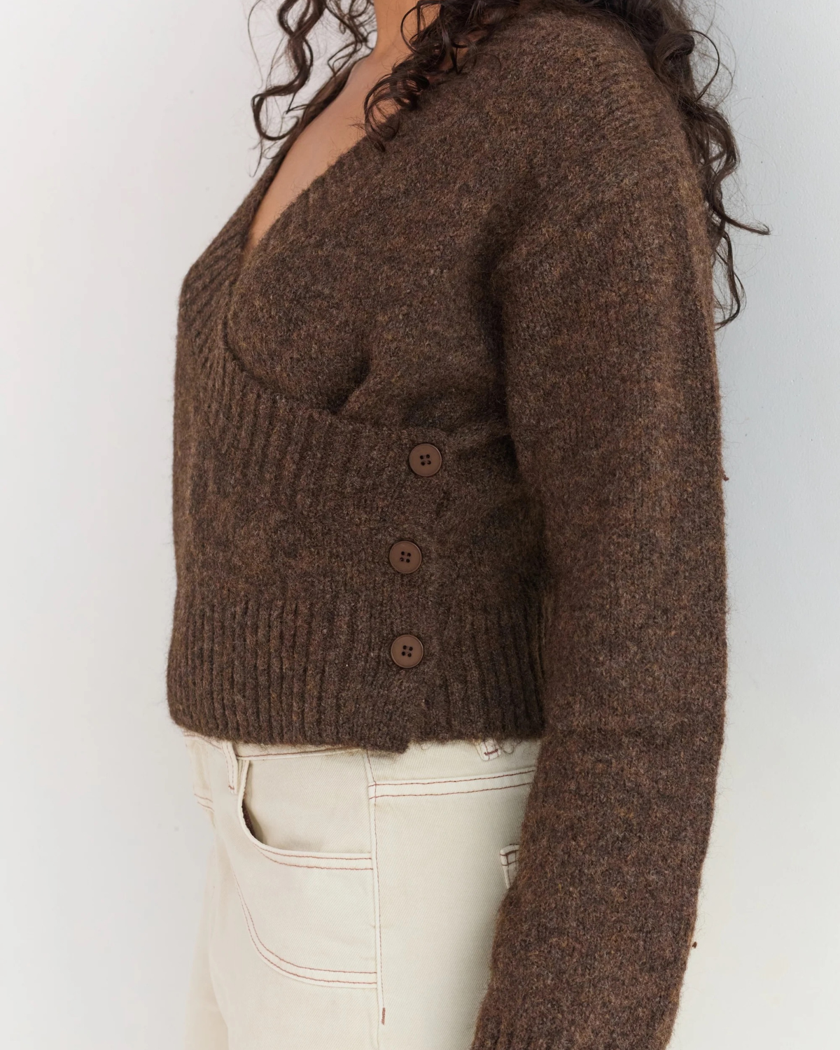 Serena Wrap Cardigan - Brunette by Juni 