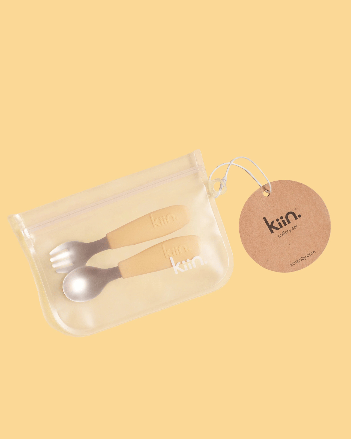 Silicone Cutlery Set - Vanilla by Kiin Baby