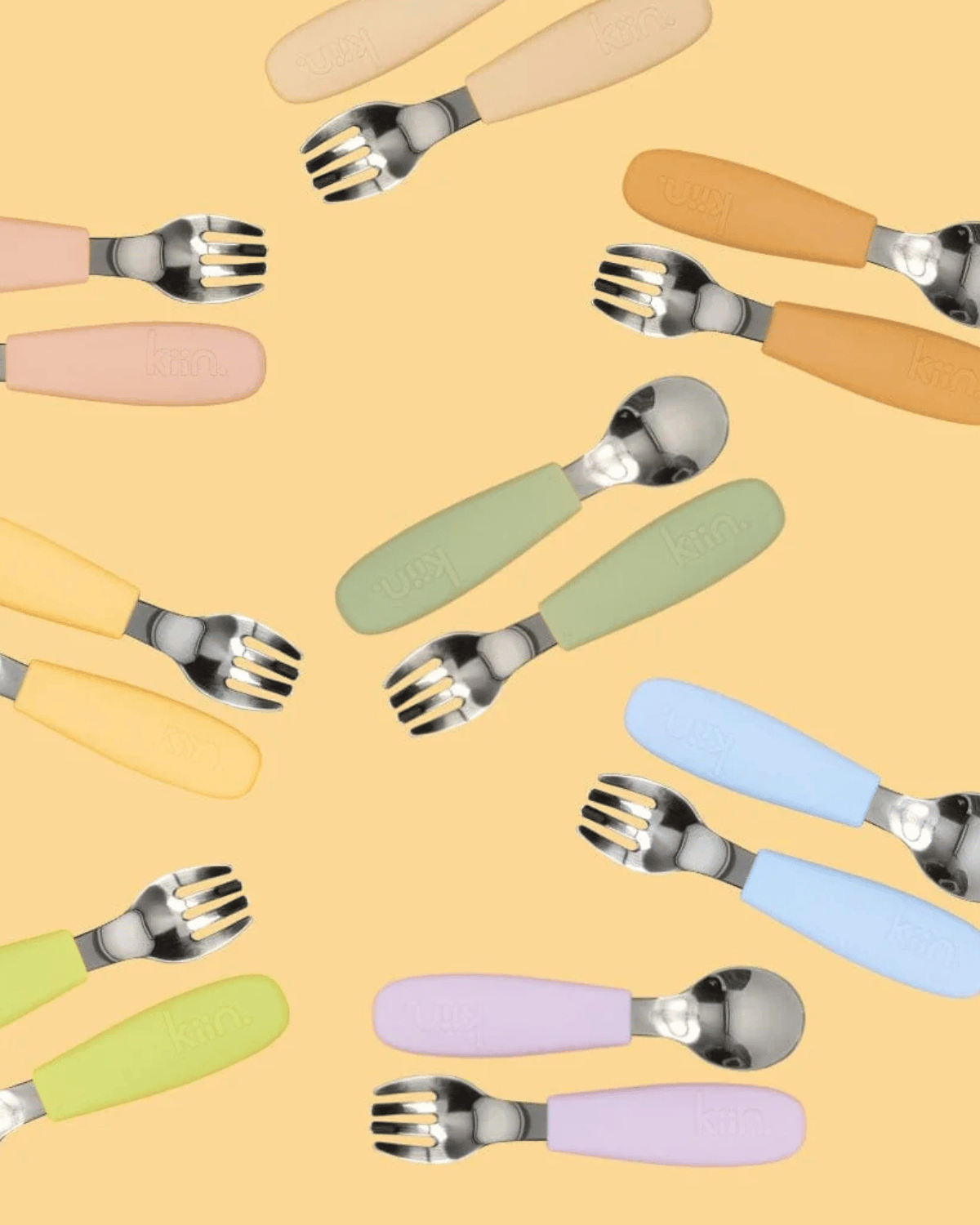 Silicone Cutlery Set - Vanilla