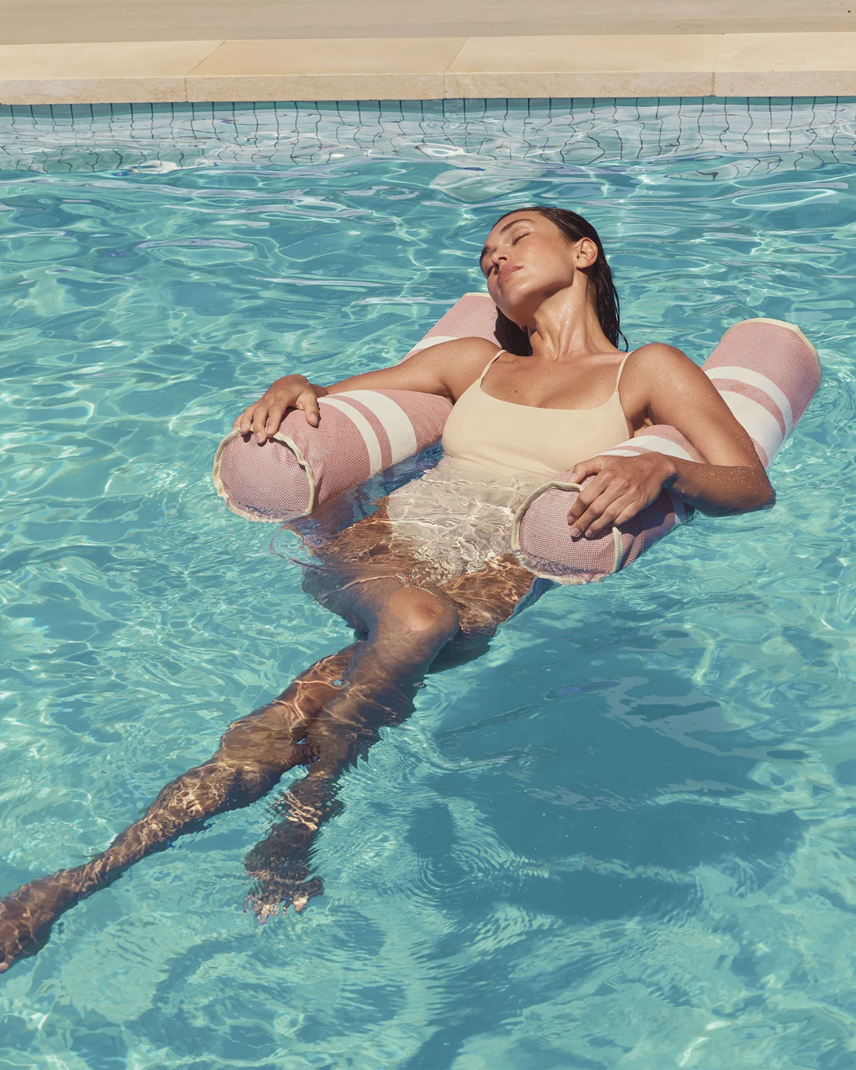 Mesh Hammock Float - Tierra Clay Stripe by SUNNYLiFE 