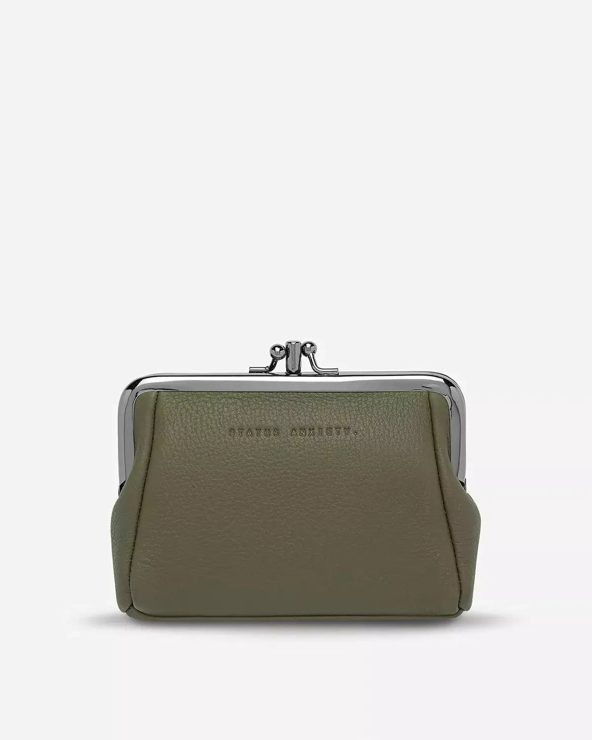 status anxiety volatile purse in khaki green