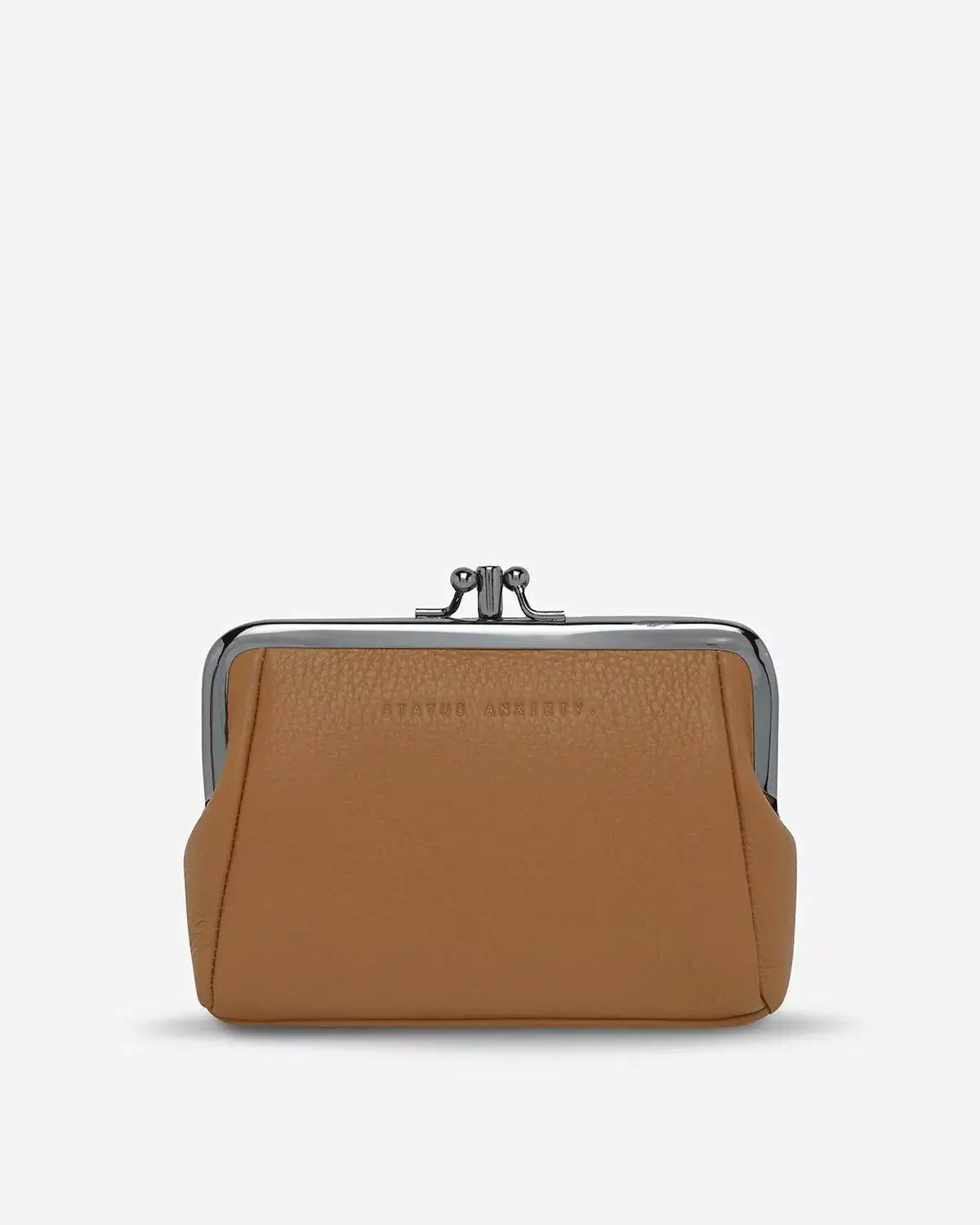 STATUS ANXIETY l Volatile Leather Purse (Tan) Polly & Co