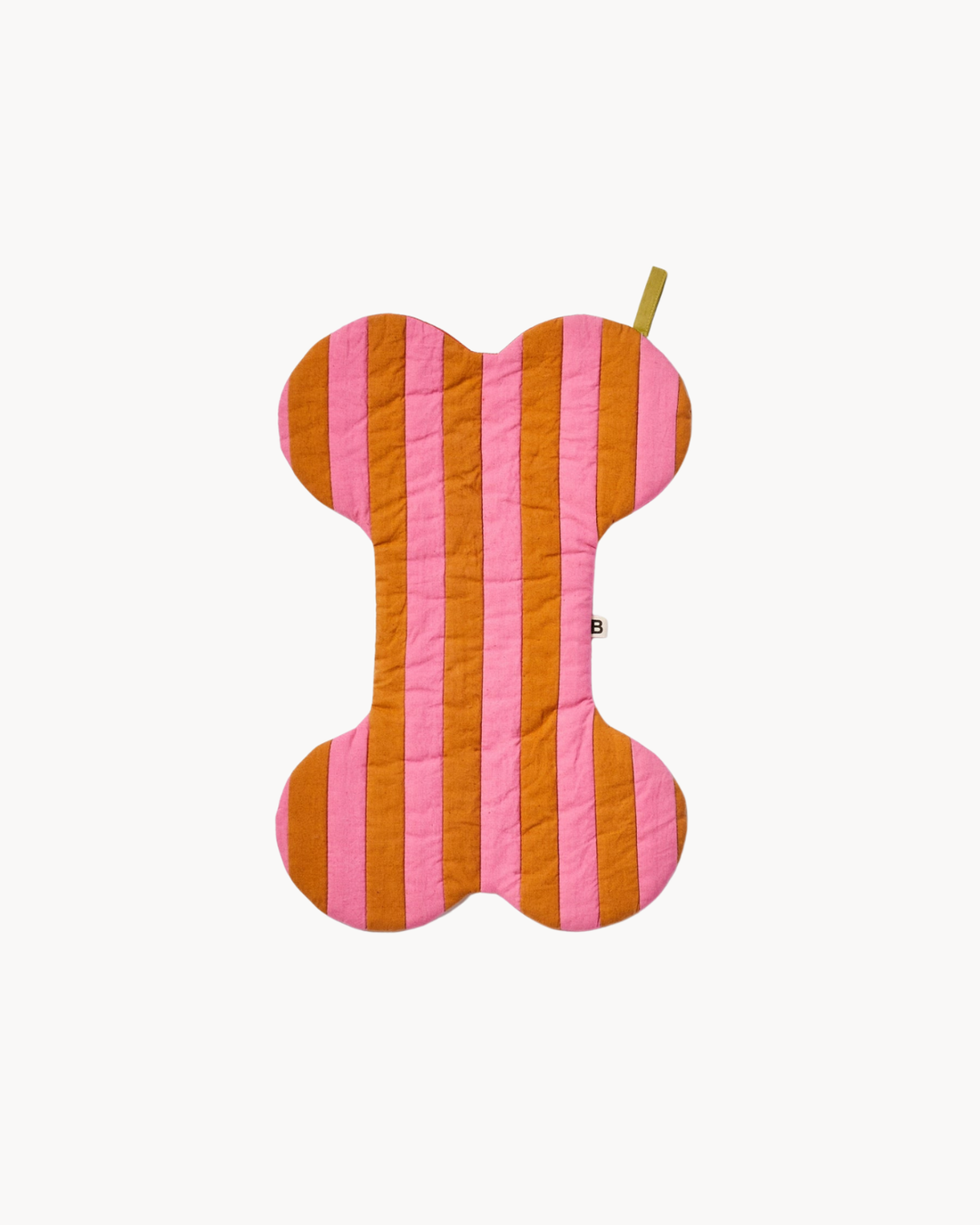 Bonnie & Neil Stripe Puppy Tan Pink Christmas Stocking