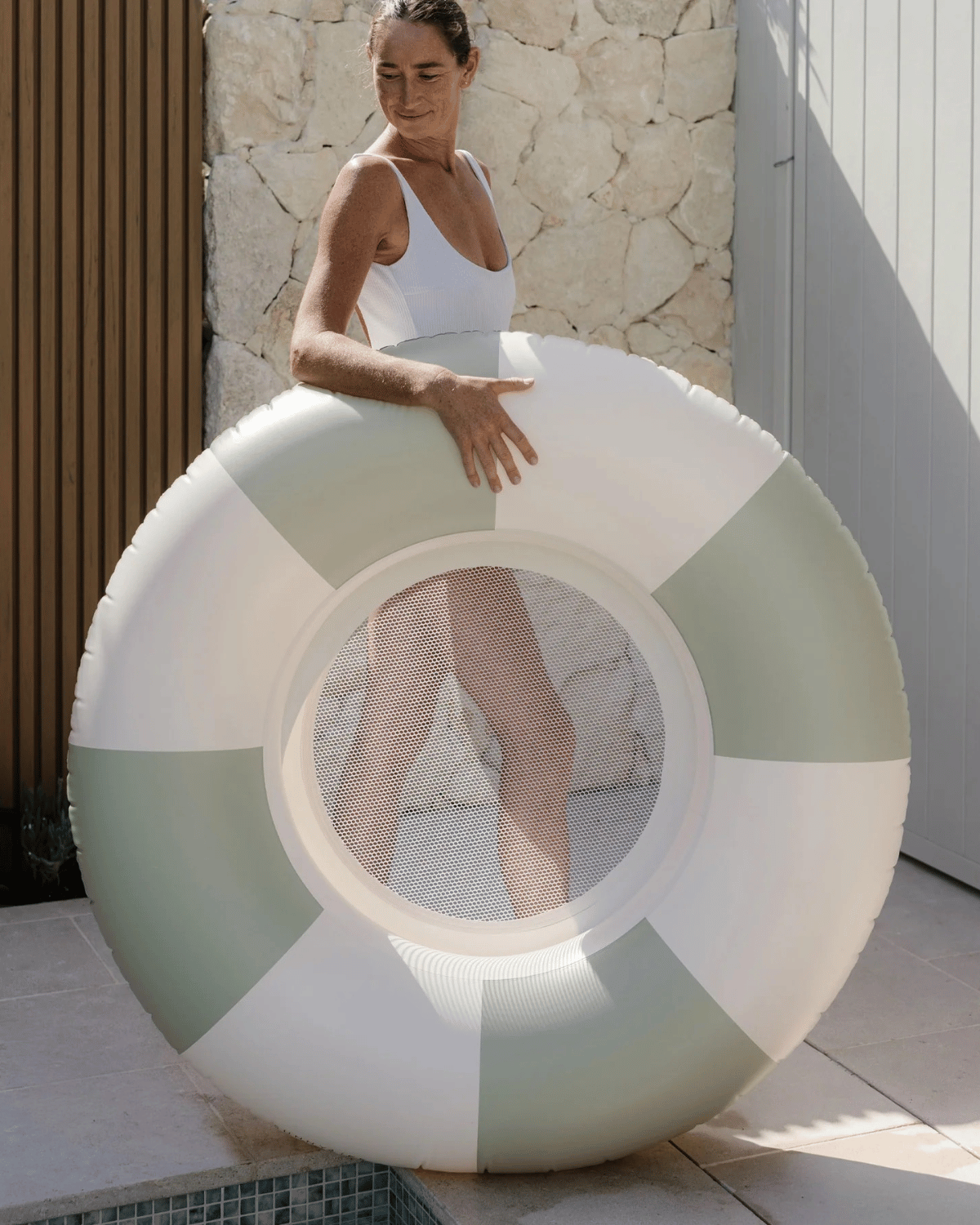 Luxe Pool Ring - Soft Olive by SUNNYLiFE 🌞