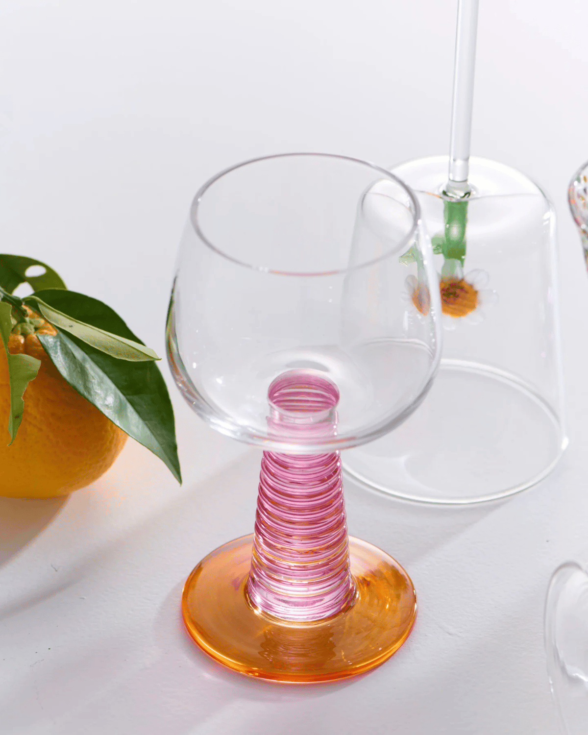 Sunset Party Stalk Wine Glass (set of 2) by Kip&amp;Co