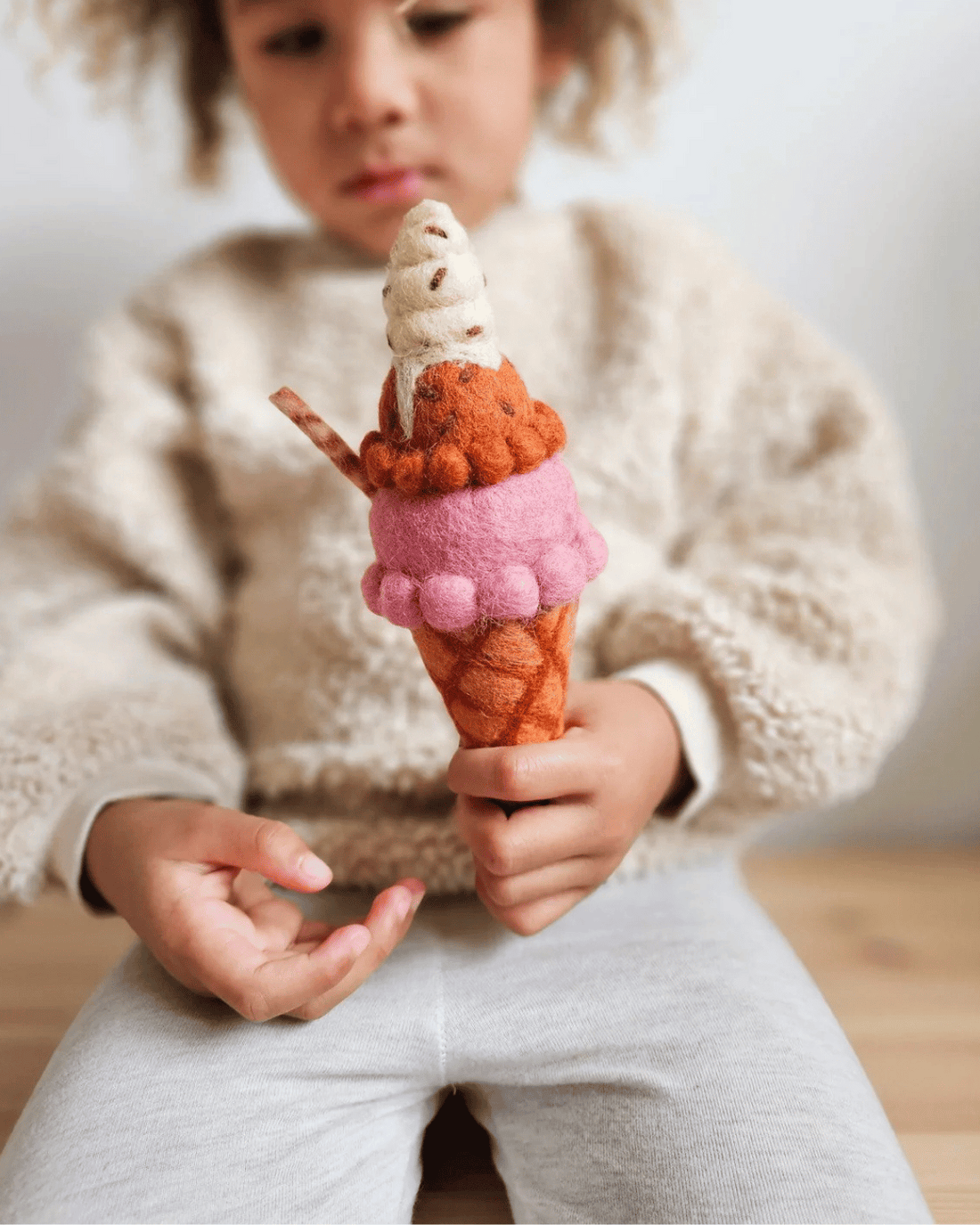 Felt Neapolitan Ice Cream - Harlequin by Taras Treasures 🍦