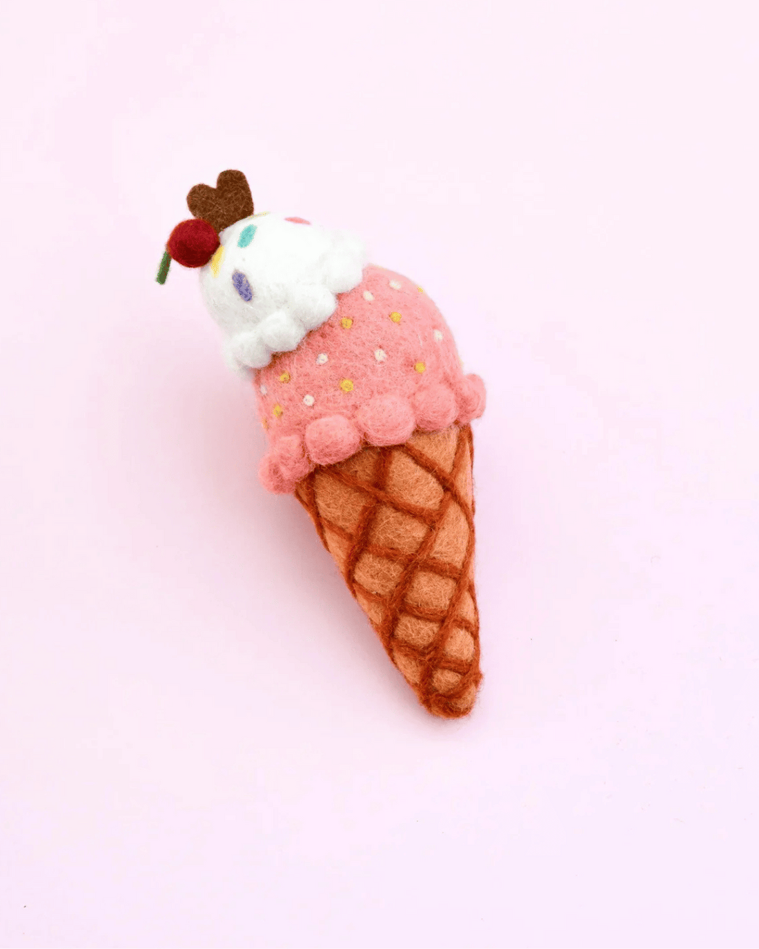 Felt Sorbet Ice Cream - Watermelon and Coconut Sorbet (2 Scoops) by Taras Treasures 🍦