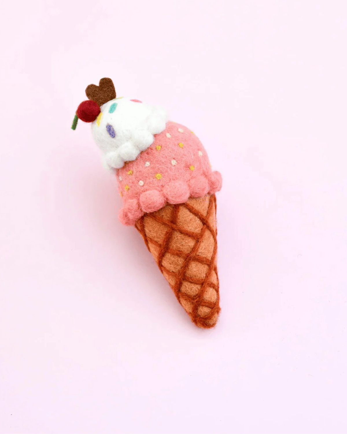 Felt Sorbet Ice Cream - Watermelon and Coconut Sorbet (2 Scoops) by Taras Treasures 🍦