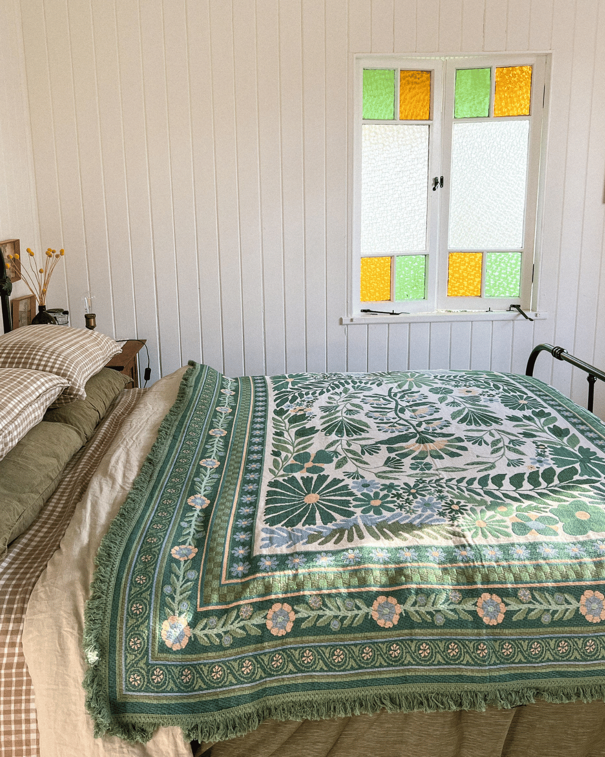 The Dahlia Rug - Green by Salty Aura 