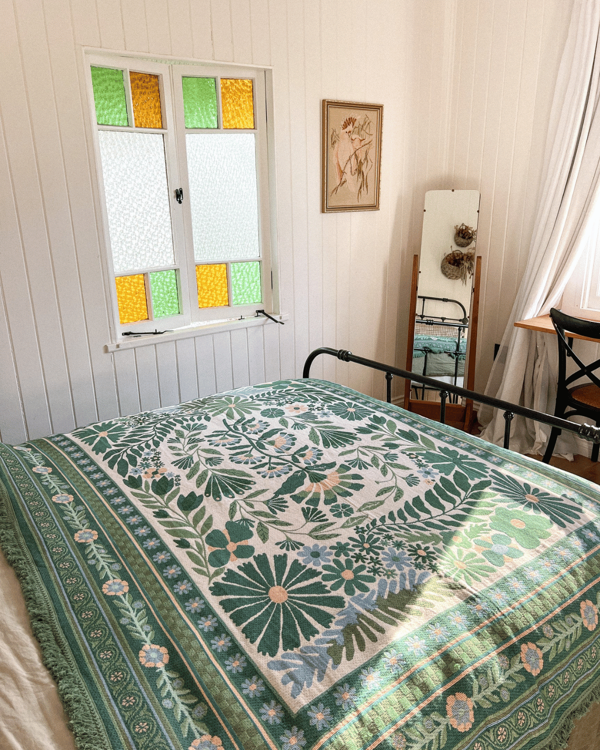 The Dahlia Rug - Green by Salty Aura 