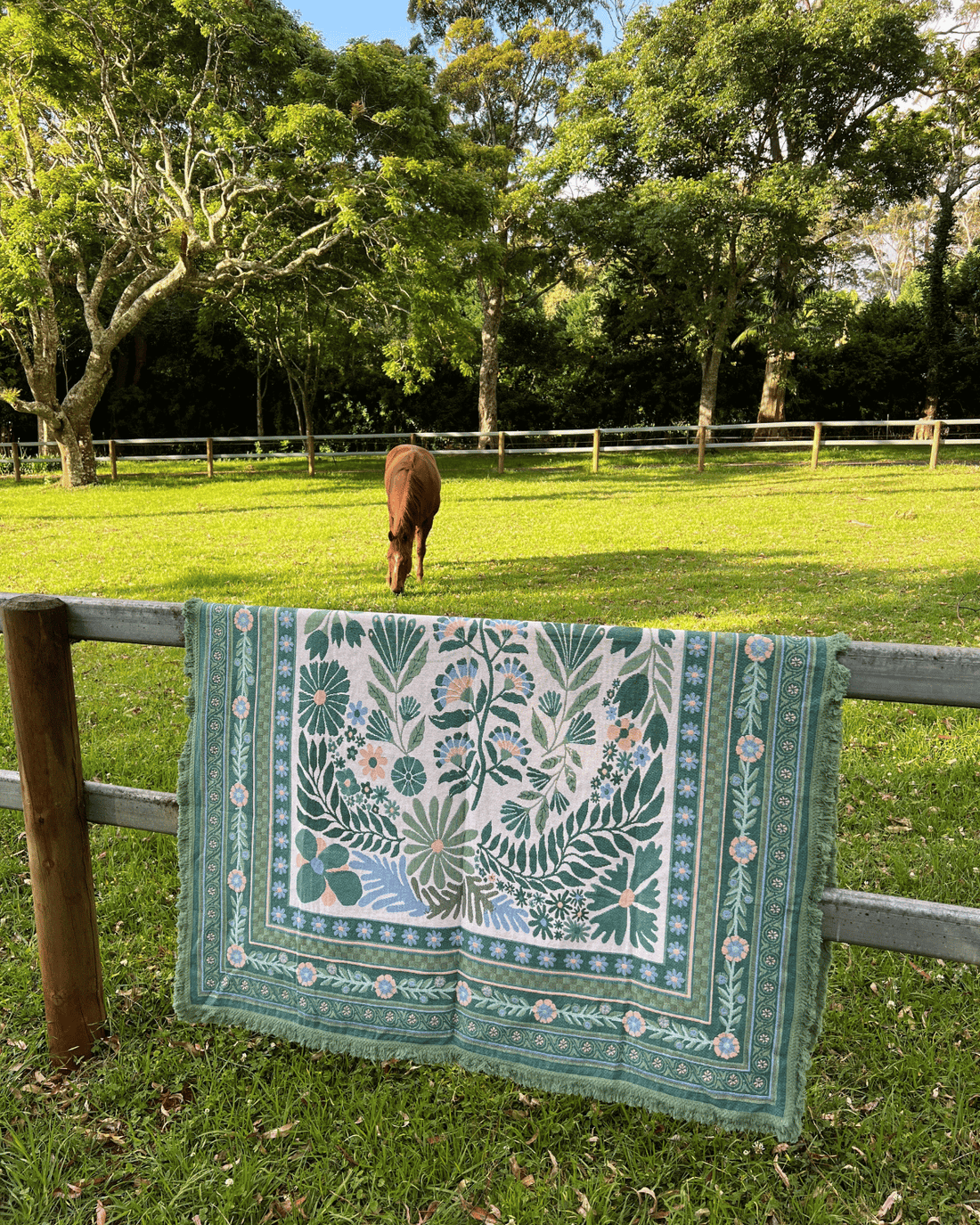 The Dahlia Rug - Green by Salty Aura 
