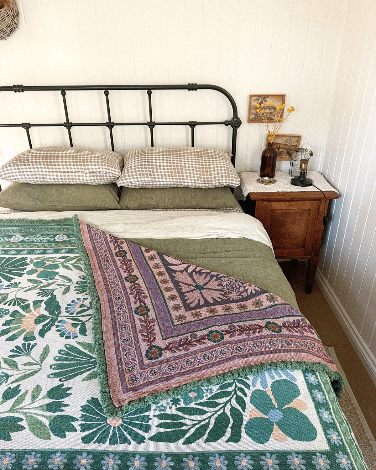 The Dahlia Rug - Green by Salty Aura 