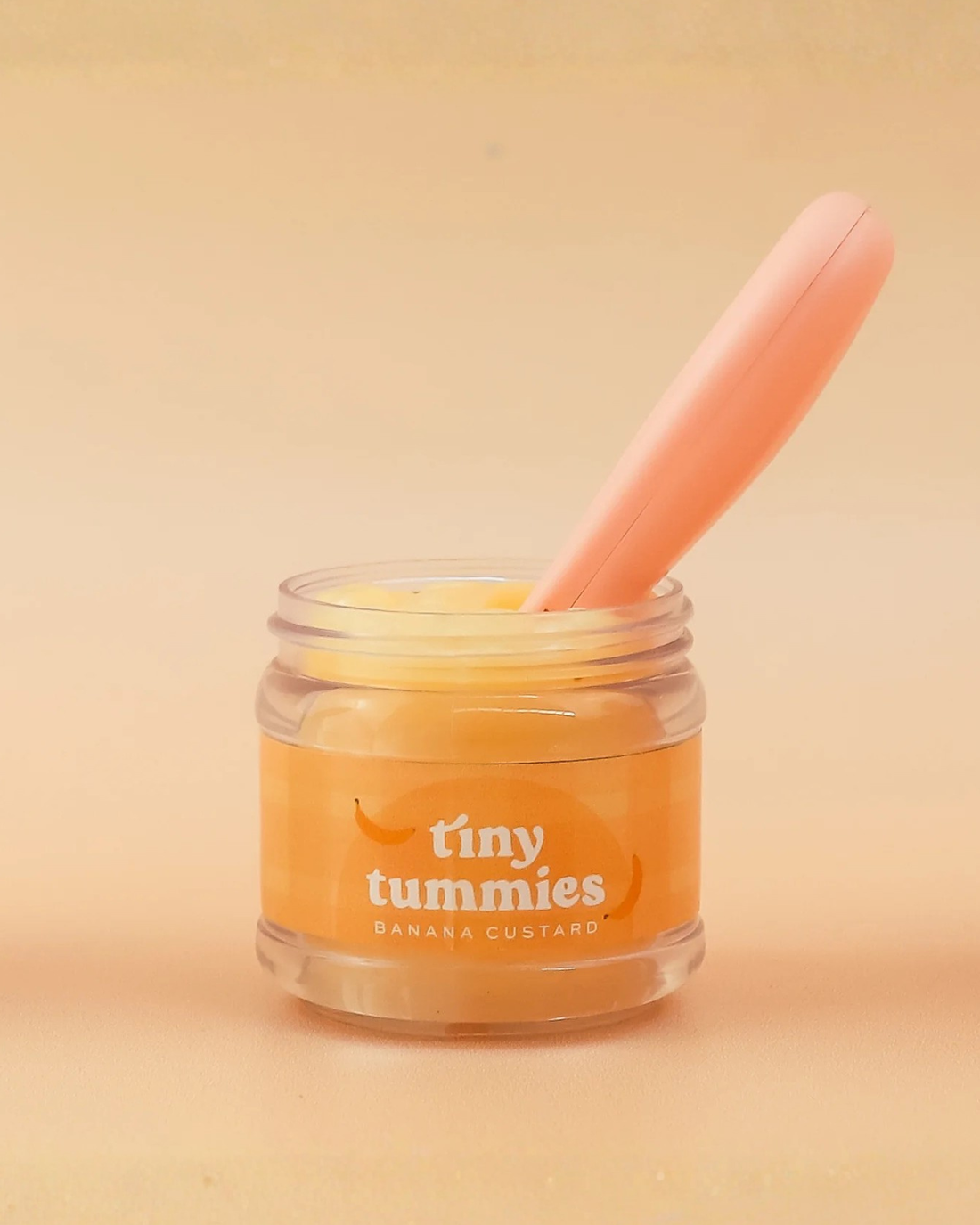 Tiny Harlow - Tiny Tummies Food Jar and Spoon Set - Banana Custard