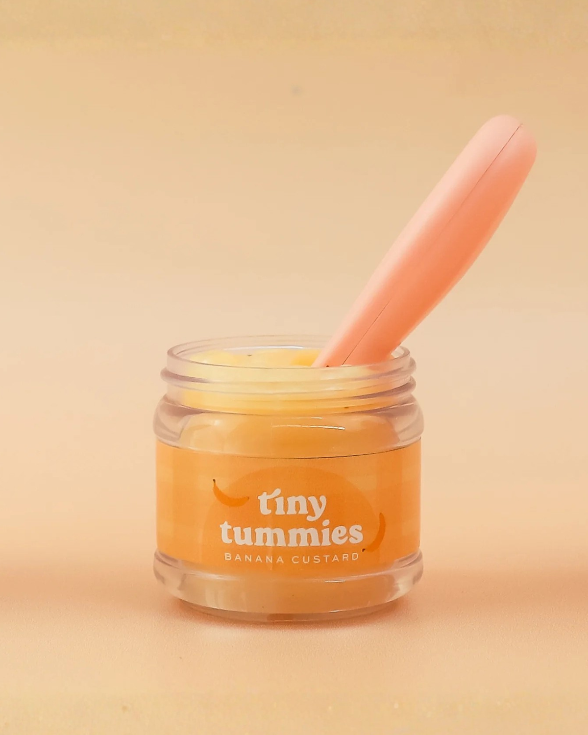 Tiny Harlow - Tiny Tummies Food Jar and Spoon Set - Banana Custard