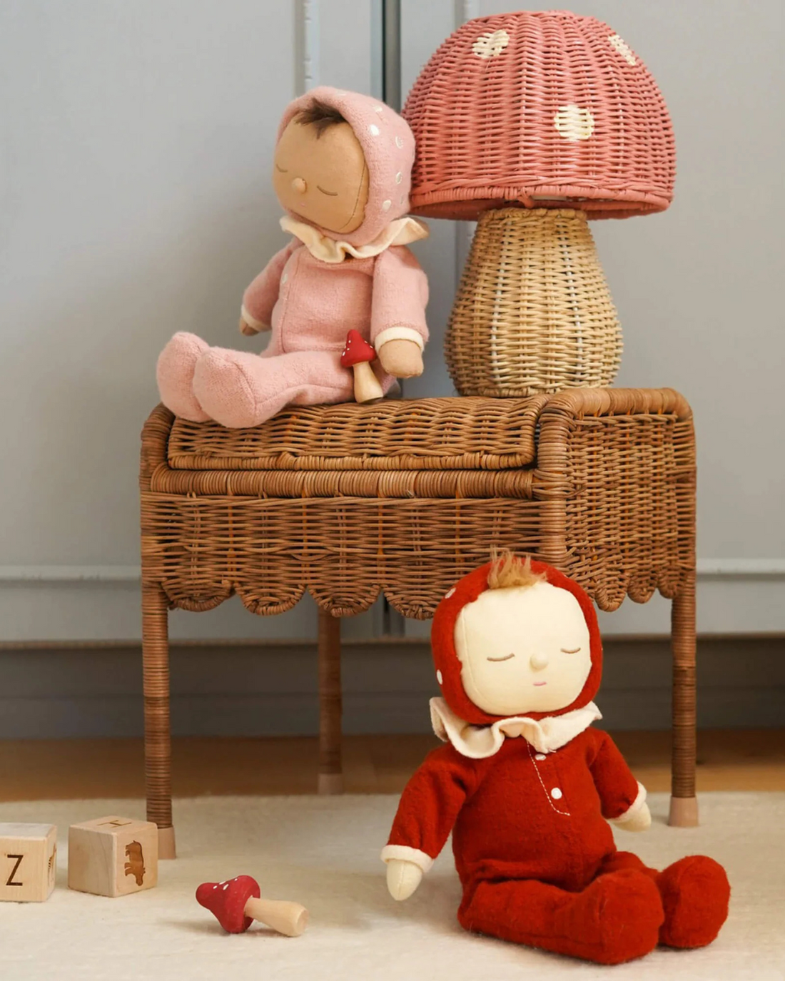 Olli Ella Dozy Toadstool Lamp - Musk