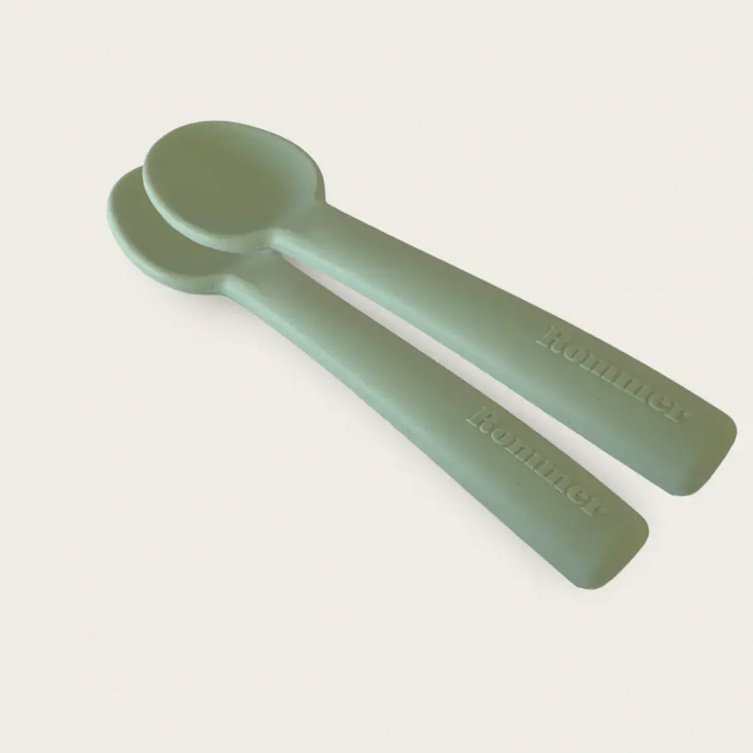 Toddler Silicone Spoon Set - Sea Mist by Rommer Co