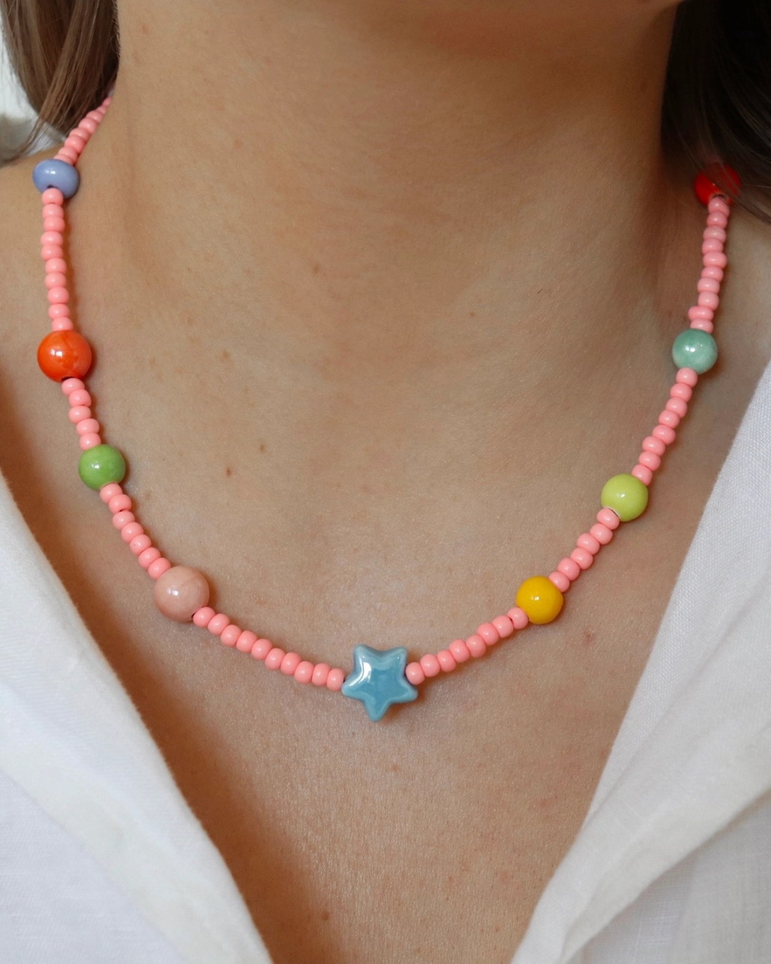  Kids beaded Star Unicorn Necklace 