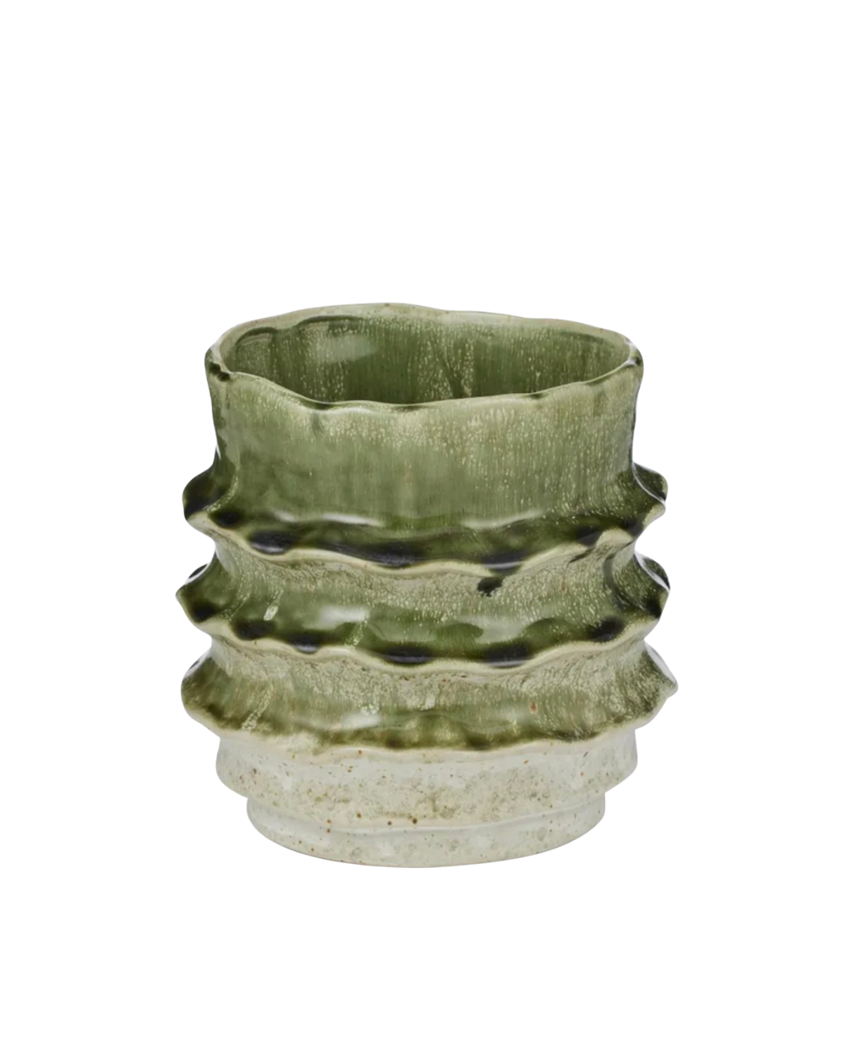 Urna Ceramic Planter in Olive
