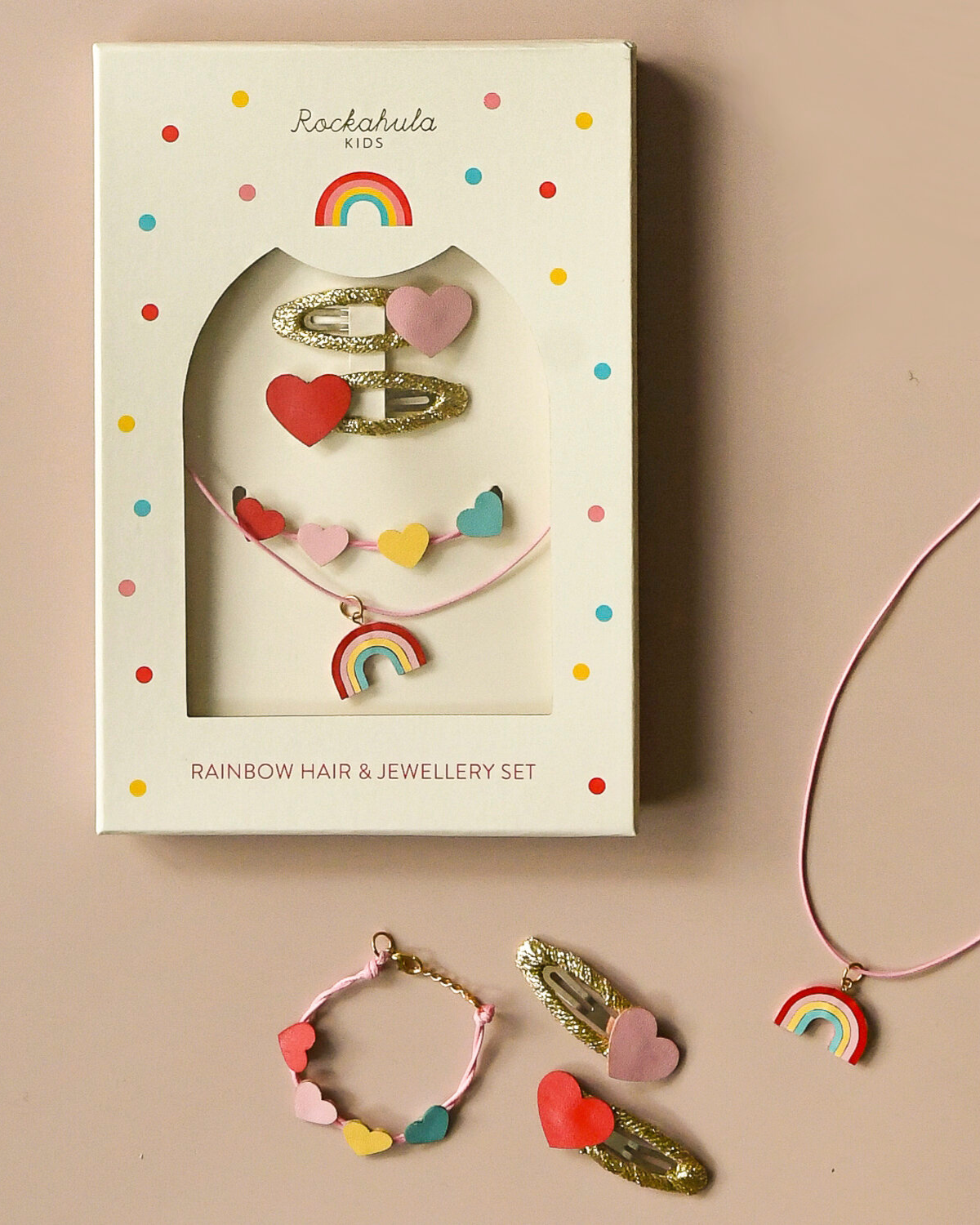 Vintage Rainbow Hair &amp;amp; Jewellery Set by Rockahula Kids 