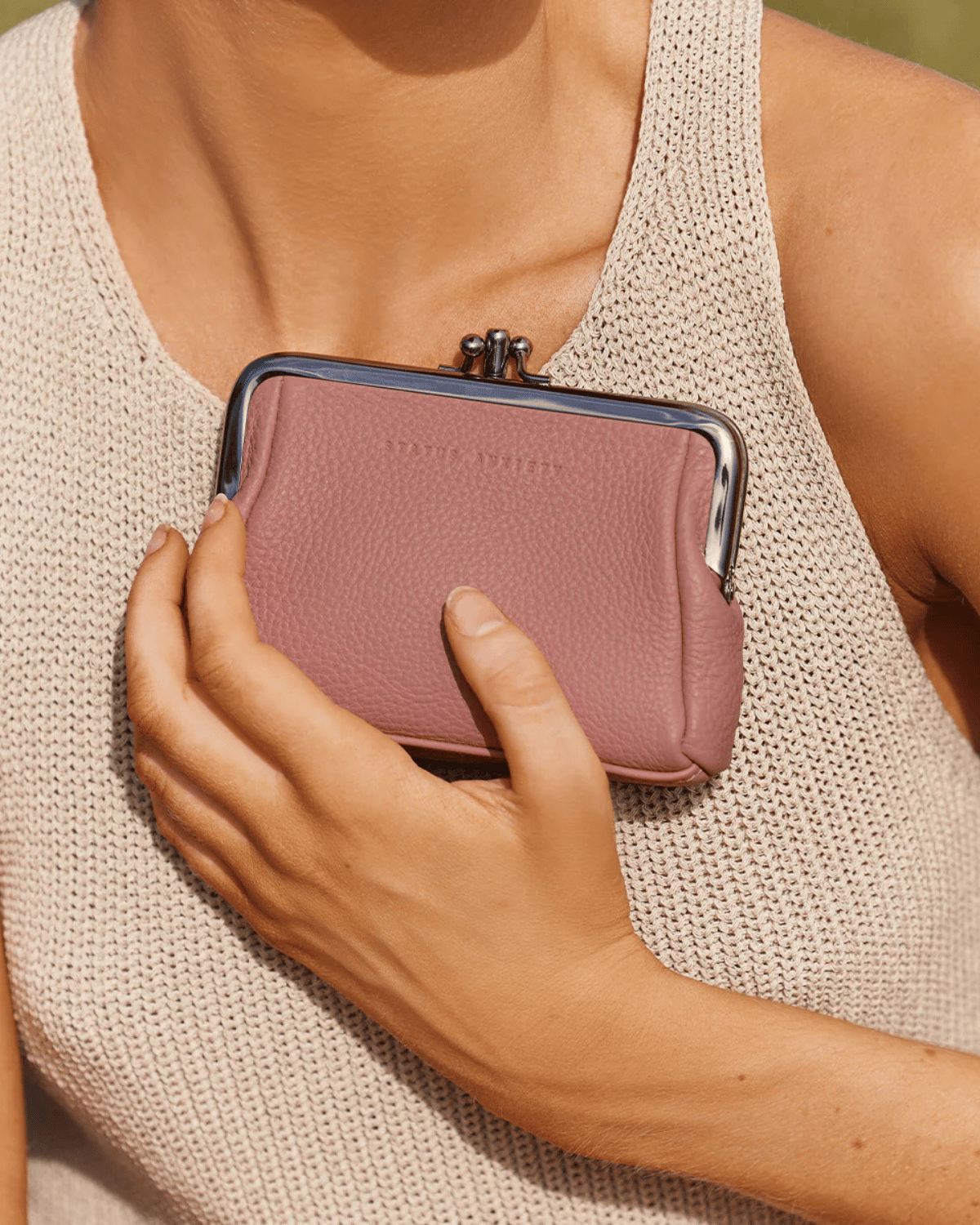 Status Anxiety Volatile Purse in Dusty Rose 