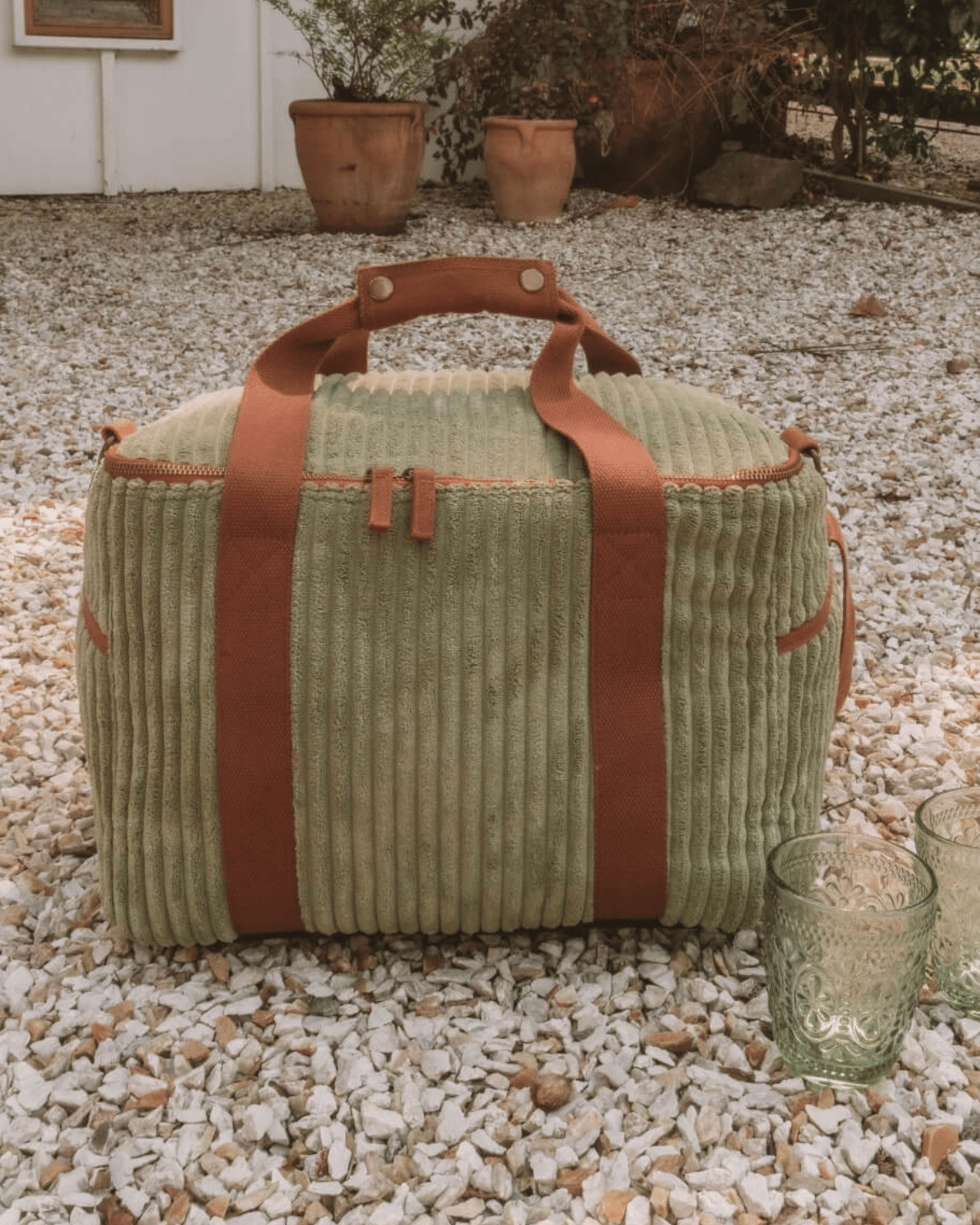 Cord Insulated Cooler Bag - Cactus (Large)