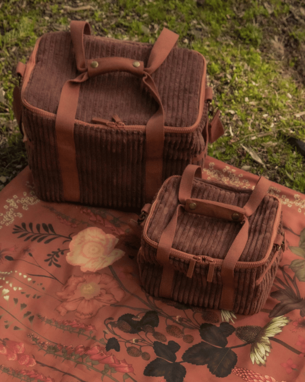 Cord Insulated Cooler Bag - chocolate (Large)