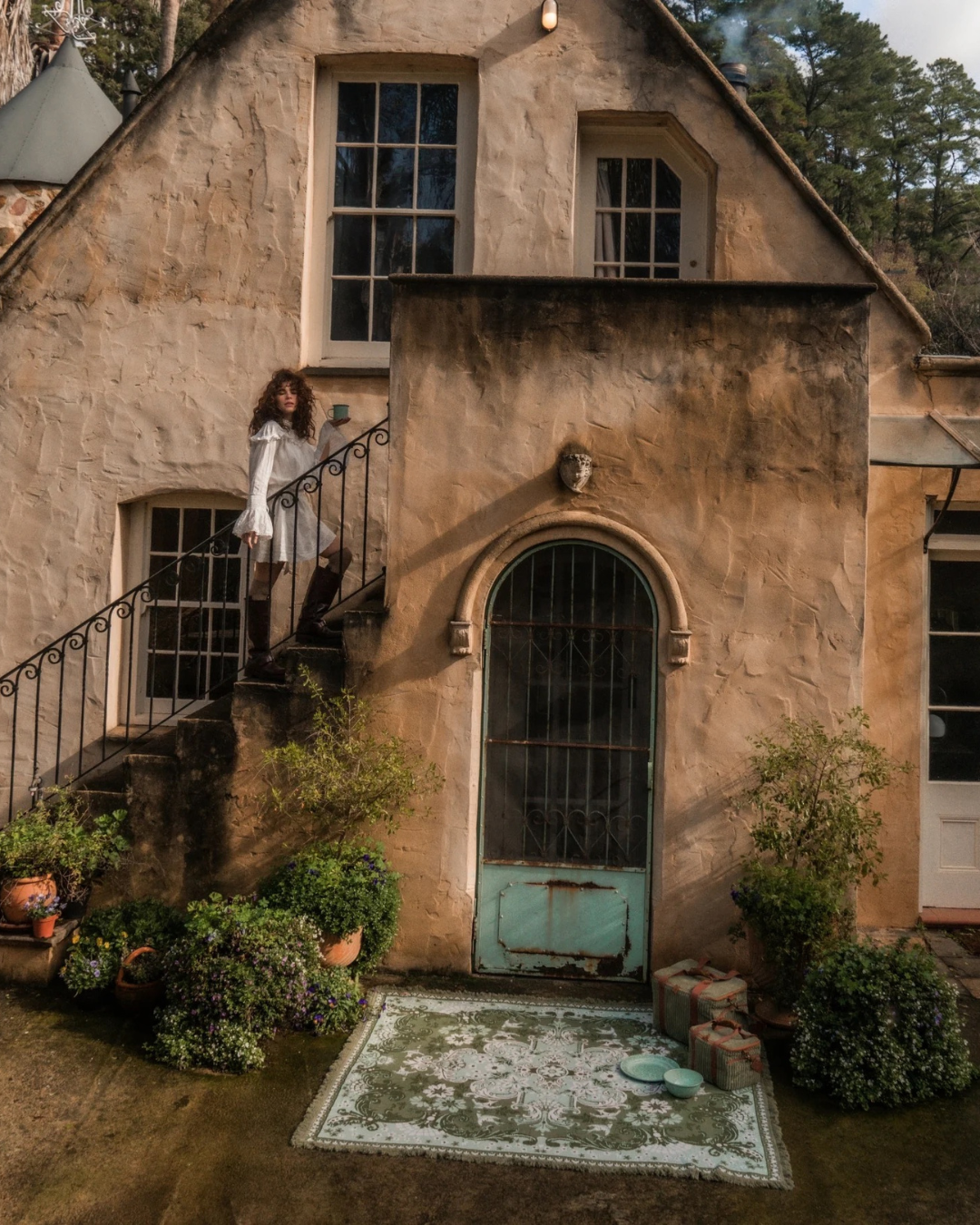 Wandering Folk Woven Picnic Throw - Ginger 