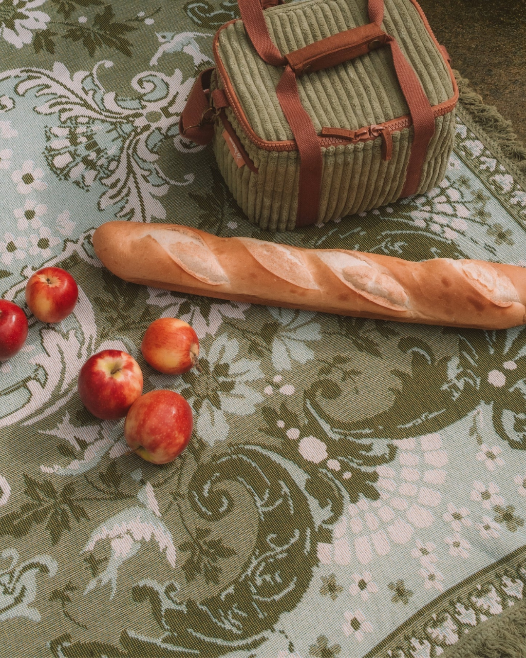 Wandering Folk Woven Picnic Throw - Ginger 