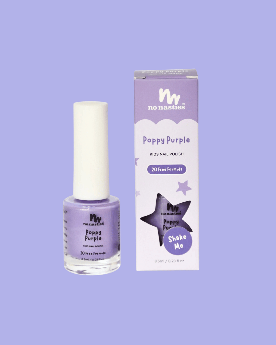 Water-Based Kids Nail Polish -Poppy Purple by No Nasties