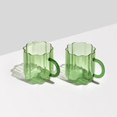 Fazeek Wave Mugs in Green (set of 2) 