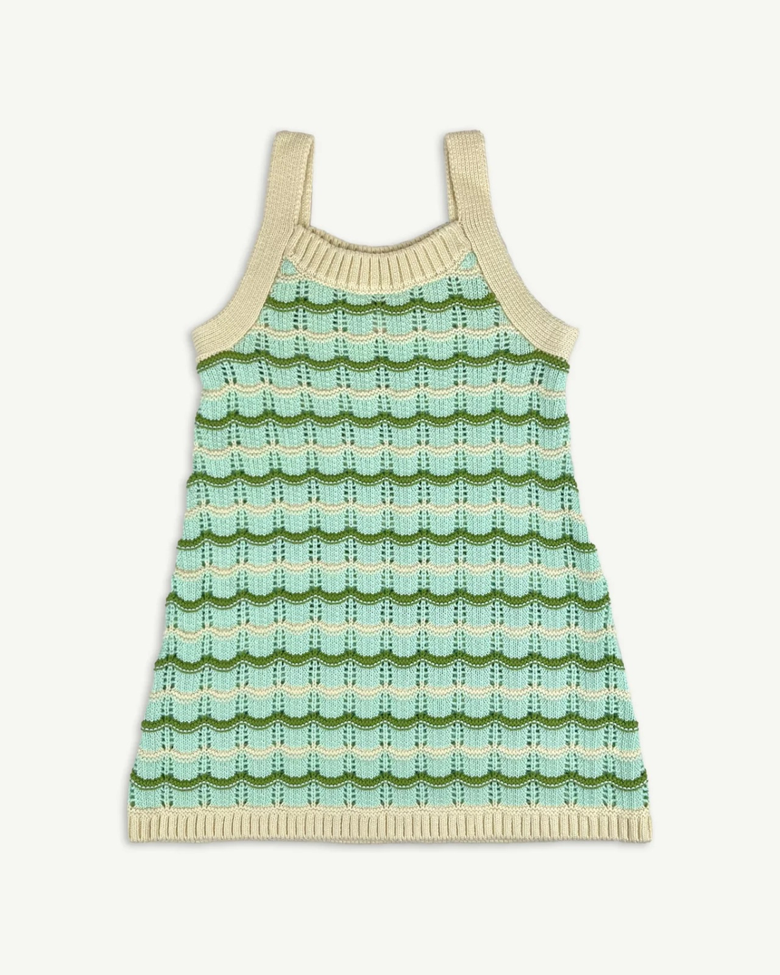 Banabae - Wave Pointelle Knit Dress- Mint