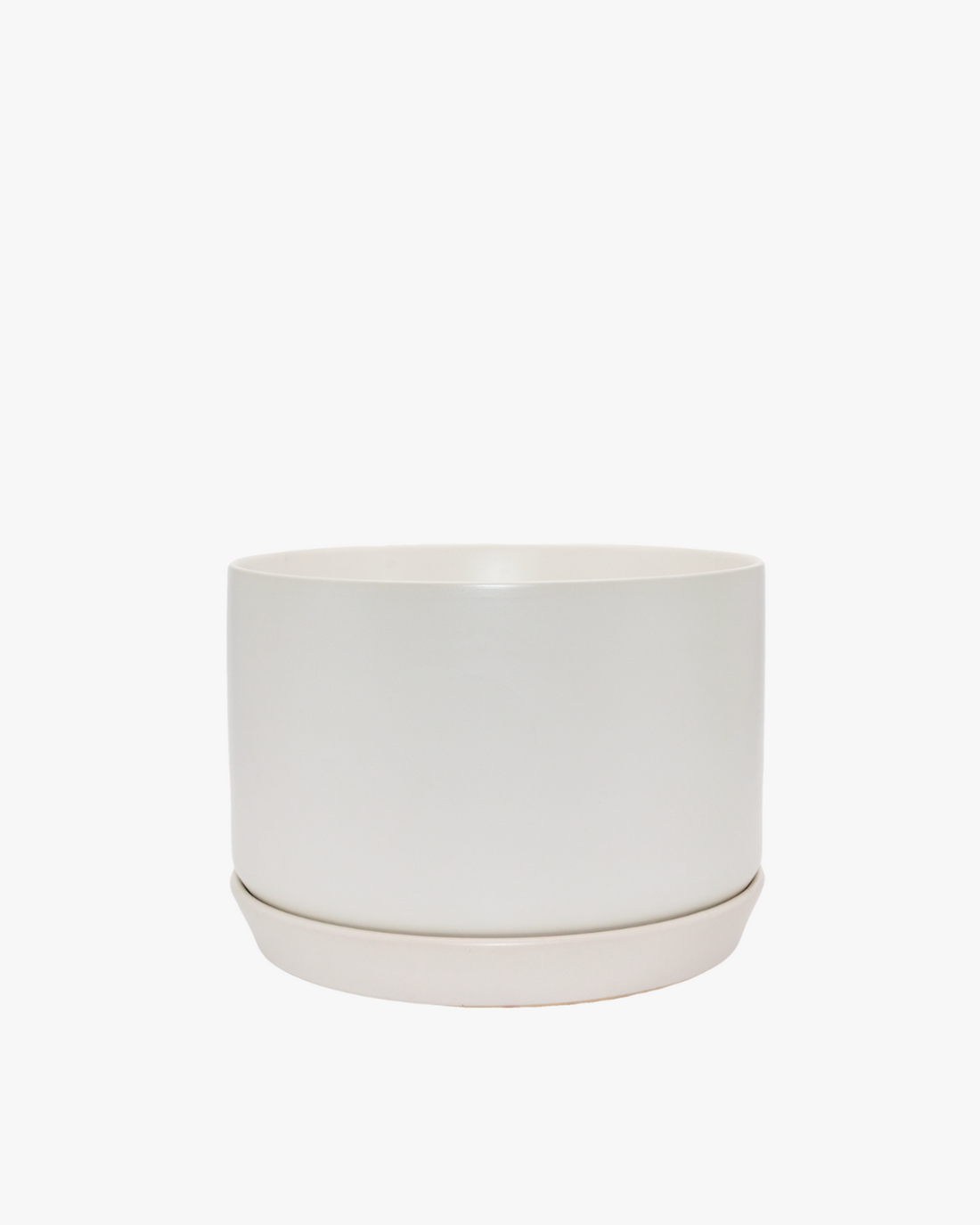 Wide Oslo Planter in White by Potted
