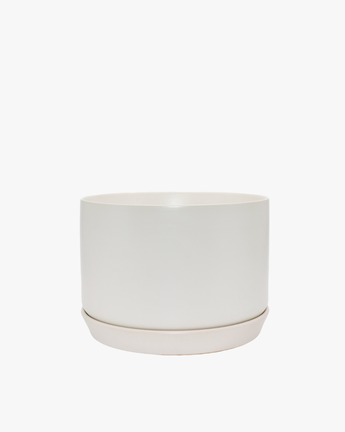 Wide Oslo Planter in White by Potted
