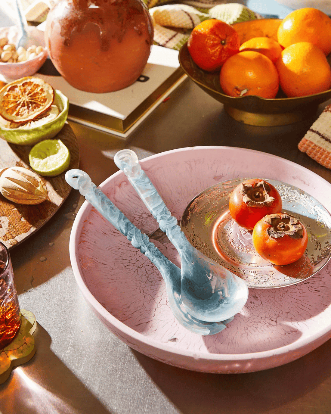 Sage & Clare Wilkie Salad Servers - Blue