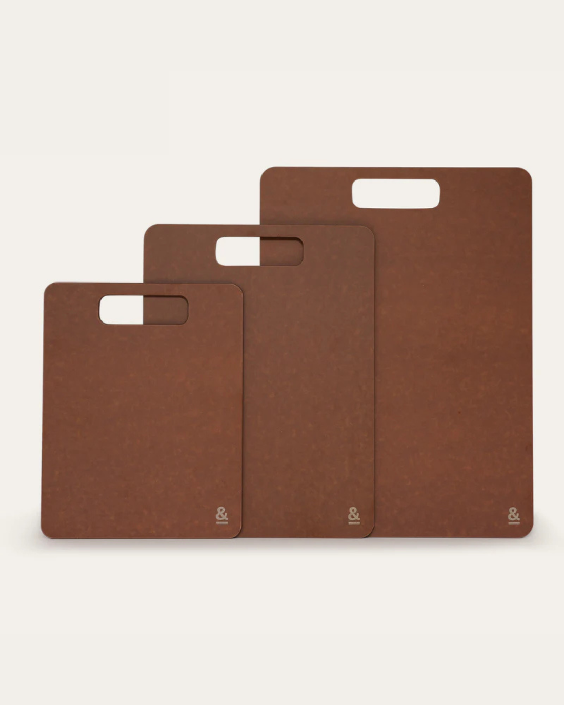 Seed &amp; Sprout Wood Fibre Chopping Board Trio - Nutmeg 