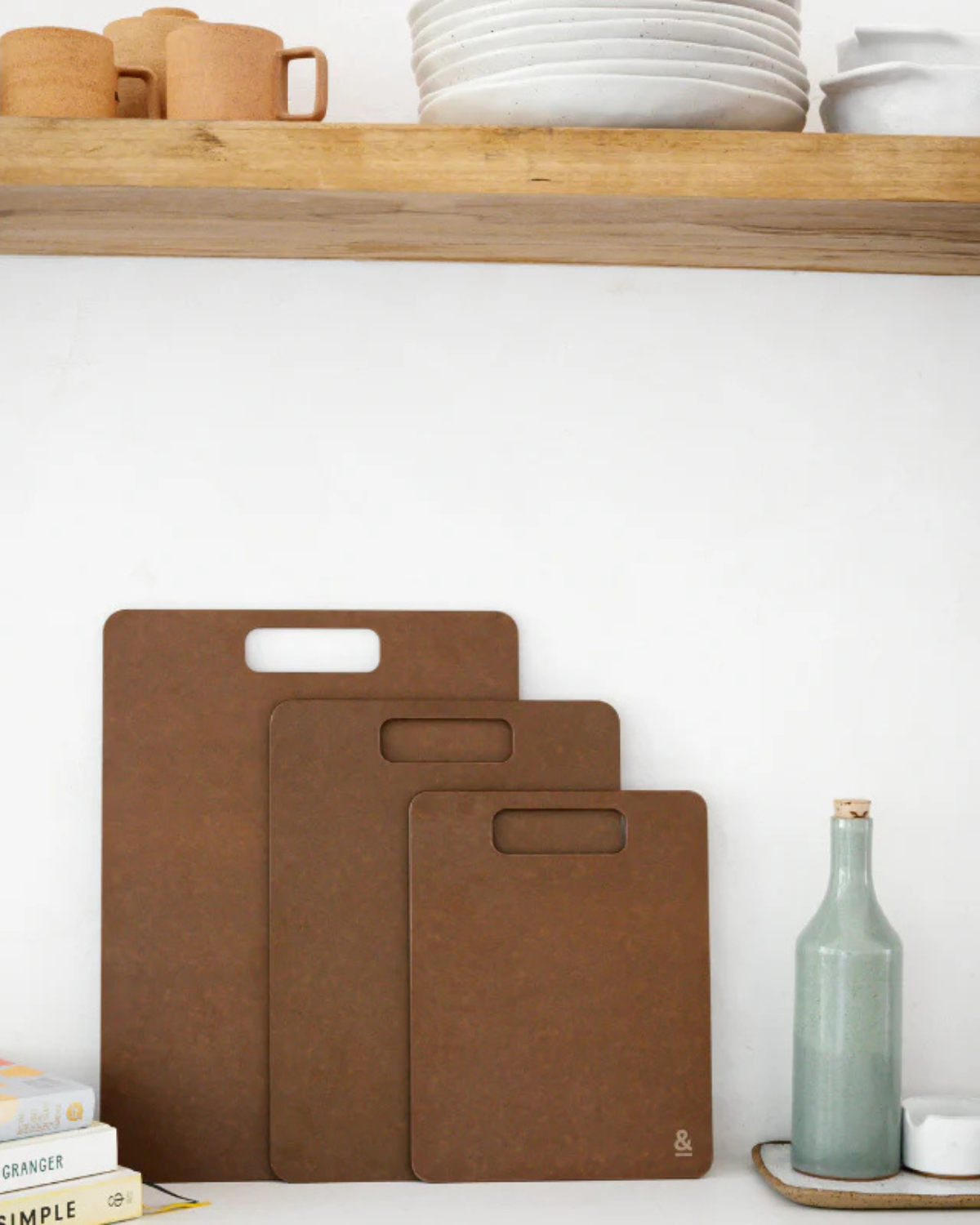 Seed &amp; Sprout Wood Fibre Chopping Board Trio - Nutmeg 